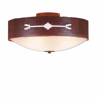 Ridgemont-Del Rio Three Light Close-to-Ceiling Light in Rust Patina (172|A47785-02)