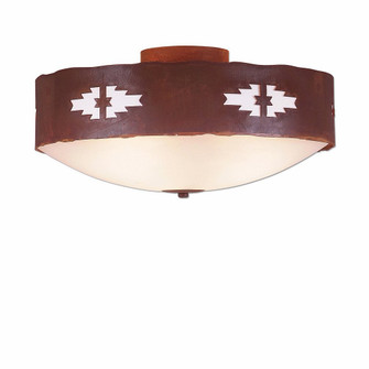 Ridgemont-Pueblo Three Light Close-to-Ceiling Light in Rust Patina (172|A47784-02)