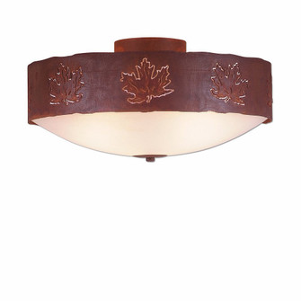 Ridgemont-Maple Cutout Three Light Close-to-Ceiling Light in Rust Patina (172|A47706-02)
