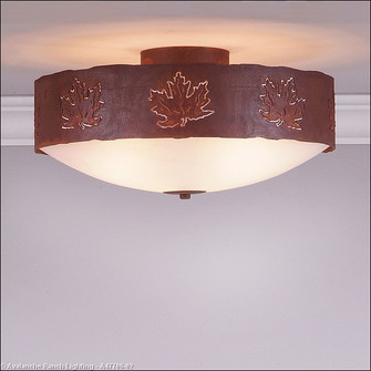 Ridgemont-Maple Cutout Three Light Close-to-Ceiling Light in Rust Patina (172|A47706-02)