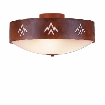 Ridgemont-Deception Pass Three Light Close-to-Ceiling Light in Rust Patina (172|A47702-02)