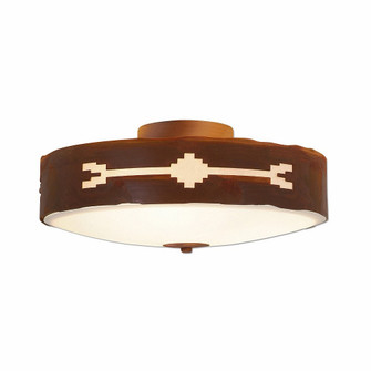 Ridgemont-Del Rio Three Light Close-to-Ceiling Light in Rust Patina (172|A47285-02)