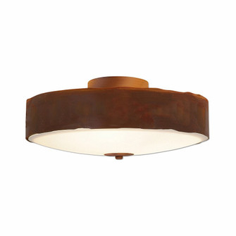 Ridgemont-Rustic Plain Rust Patina Three Light Close-to-Ceiling Light in Rust Patina (172|A47201-02)