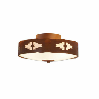 Ridgemont-Pueblo Three Light Close-to-Ceiling Light in Rust Patina (172|A47184-02)
