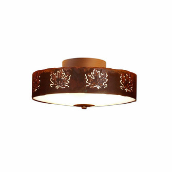 Ridgemont-Maple Cutout Three Light Close-to-Ceiling Light in Rust Patina (172|A47106-02)