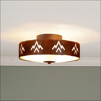 Ridgemont-Deception Pass Three Light Close-to-Ceiling Light in Rust Patina (172|A47102-02)