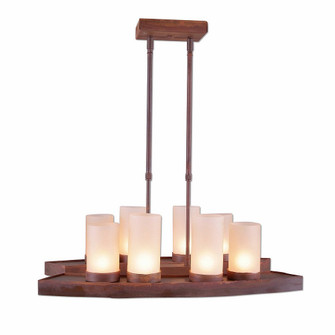 Wisley-Rustic Plain 14 Light Island Pendant in Rust Patina (172|A46101TS-02)