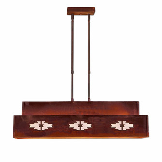 Ridgemont-Pueblo Three Light Island Pendant in Rust Patina (172|A45984-02)