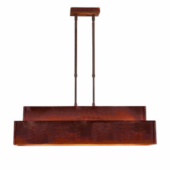 Ridgemont-Rustic Plain Rust Patina Three Light Island Pendant in Rust Patina (172|A45901-02)