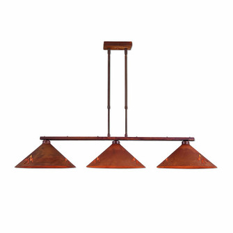 Canyon-Deception Pass Three Light Island Pendant in Rust Patina (172|A45502-02)