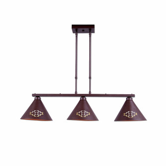 Canyon-Pueblo Two Light Island Pendant in Rustic Brown (172|A45284-27)