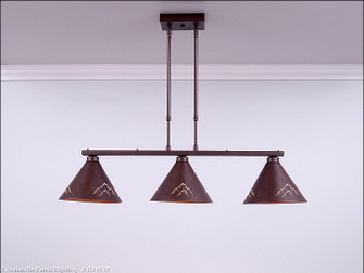 Canyon-Mountain Cutout Two Light Island Pendant in Rustic Brown (172|A45241-27)