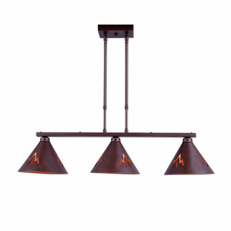 Canyon-Deception Pass Two Light Island Pendant in Rustic Brown (172|A45202-27)