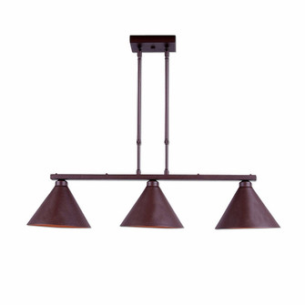 Canyon-Rustic Plain Two Light Island Pendant in Rustic Brown (172|A45201-27)