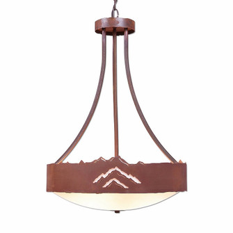 Ridgemont-Mountain Cutout Three Light Chandelier in Rust Patina (172|A45141FC-HR-02)