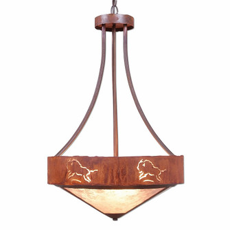 Ridgemont-Bison Three Light Chandelier in Rust Patina (172|A45139AL-HR-02)
