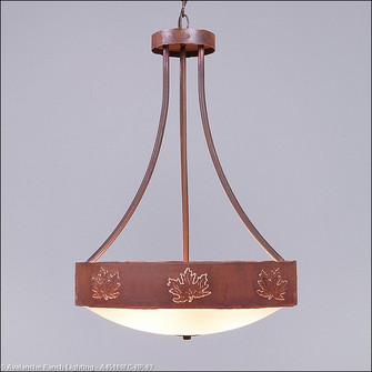 Ridgemont-Maple Cutout Three Light Chandelier in Rust Patina (172|A45106FC-HR-02)