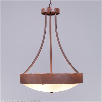 Ridgemont-Rustic Plain Rust Patina Three Light Chandelier in Rust Patina (172|A45101FC-HR-02)