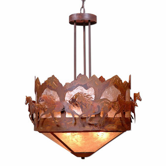 Crestline-Horse-Mountain Three Light Chandelier in Rust Patina (172|A44836AL-02)