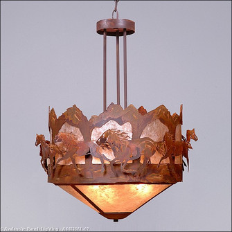 Crestline-Horse-Mountain Three Light Chandelier in Rust Patina (172|A44836AL-02)