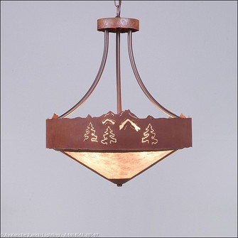 Ridgemont-Mountain-Pine Cutout Three Light Chandelier in Rust Patina (172|A44645AL-HR-02)