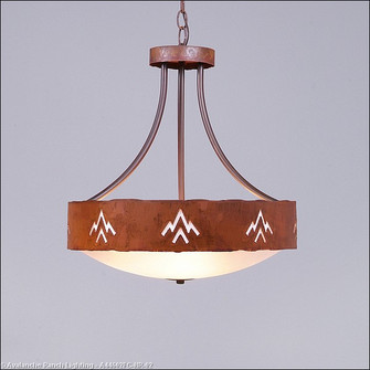 Ridgemont-Deception Pass Three Light Chandelier in Rust Patina (172|A44602FC-HR-02)