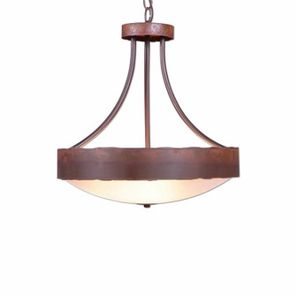 Ridgemont-Rustic Plain Rust Patina Three Light Chandelier in Rust Patina (172|A44601FC-HR-02)