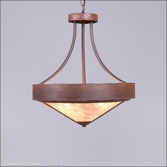 Ridgemont-Rustic Plain Rust Patina Three Light Chandelier in Rust Patina (172|A44601AL-HR-02)