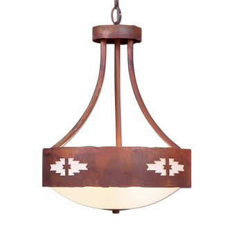 Ridgemont-Pueblo Three Light Chandelier in Rust Patina (172|A44484-02)