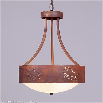 Ridgemont-Bison Three Light Chandelier in Rust Patina (172|A44439-02)