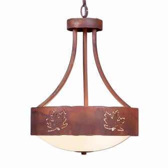 Ridgemont-Maple Cutout Three Light Chandelier in Rust Patina (172|A44406-02)