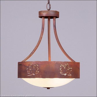 Ridgemont-Maple Cutout Three Light Chandelier in Rust Patina (172|A44406-02)