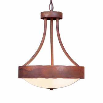Ridgemont-Rustic Plain Rust Patina Three Light Chandelier in Rust Patina (172|A44401-02)