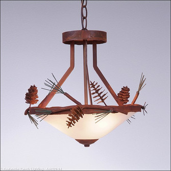 Wisley-Pine Cone Three Light Chandelier in Pine Green/Rust Patina (172|A44320-04)