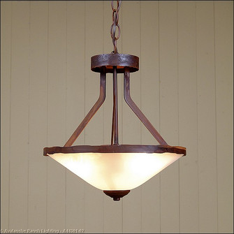Wisley-Rustic Plain Rust Patina Three Light Chandelier in Rust Patina (172|A44301-02)