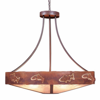 Ridgemont-Fish Cutout 17 Light Chandelier in Rust Patina (172|A42662AL-HR-02)