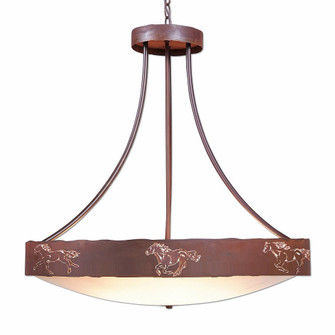 Ridgemont-Horse Cutout Eight Light Chandelier in Rust Patina (172|A42659AF-HR-02)