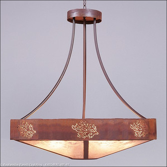 Ridgemont-Cedar Bough Cutout Seven Light Chandelier in Rust Patina (172|A42548AL-HR-02)