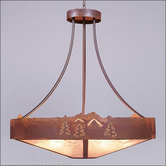 Ridgemont-MountainPine Cutout Seven Light Chandelier in Rust Patina (172|A42545AL-HR-02)