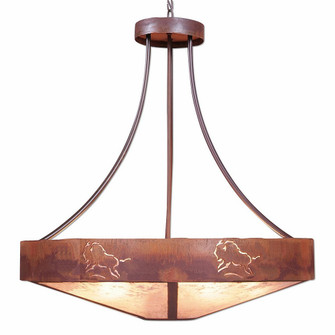 Ridgemont-Bison Seven Light Chandelier in Rust Patina (172|A42539AL-HR-02)