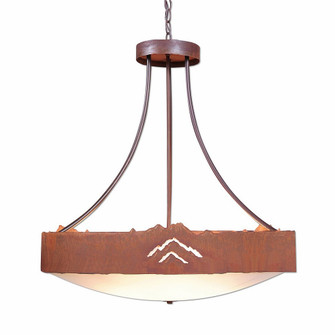 Ridgemont-Mountain Cutout Six Light Chandelier in Rust Patina (172|A42141FC-HR-02)