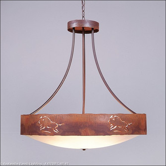 Ridgemont-Bison Six Light Chandelier in Rust Patina (172|A42139FC-HR-02)