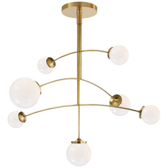 Prescott Seven Light Chandelier in Soft Brass (268|KS 5404SB-WG) Prescott Seven Light Chandelier in Soft Brass (268|KS 5404SB-WG)
