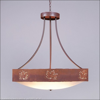 Ridgemont-Maple Cutout Six Light Chandelier in Rust Patina (172|A42106FC-HR-02)