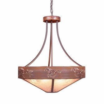 Ridgemont-Horse Cutout Seven Light Chandelier in Rust Patina (172|A41959AL-HR-02)