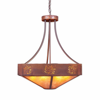 Ridgemont-Maple Cutout Seven Light Chandelier in Rust Patina (172|A41906AM-HR-02)