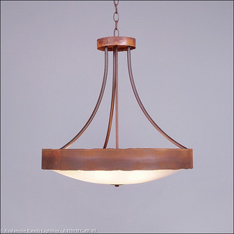 Ridgemont-Rustic Plain Rust Patina Five Light Chandelier in Rust Patina (172|A41901FC-HR-02)