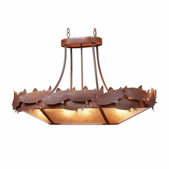 Crestline-Salmon Ten Light Chandelier Oval in Rust Patina (172|A41261AL-HR-02)