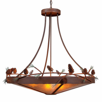 Crestline-Pine Cone Seven Light Chandelier in Pine Green/Rust Patina (172|A40520AM-HR-04)