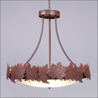 Crestline-Maple Leaf Seven Light Chandelier in Rust Patina (172|A40505AF-HR-02)